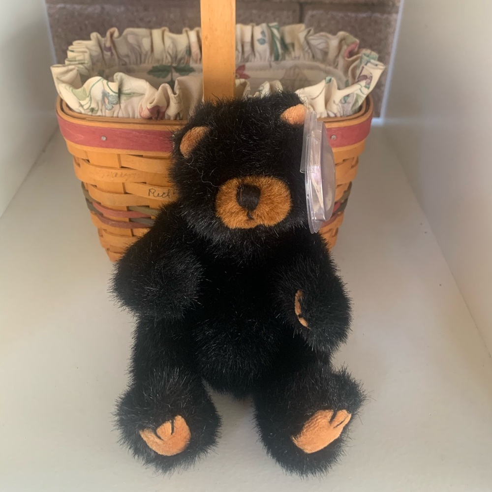 Vintage 1993 | TY Ivan Jointed |  Black Bear Plush